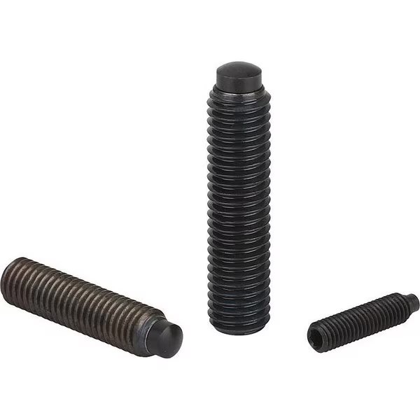 Thrust Screw Without Head M05X13, Steel 10.9 Black Oxidized, Comp:Tool Steel Hardened, Black Oxide, Kipp, Mfr#: K0403.05X13